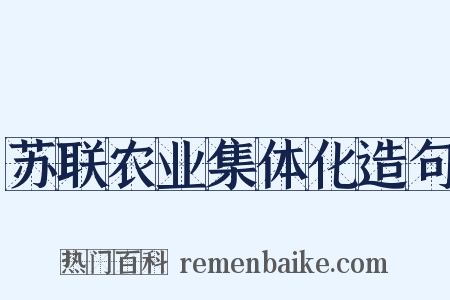 苏联农业集体化造句是什么意思的图片